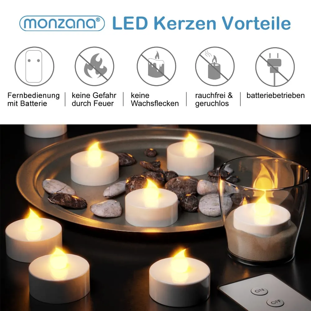 20x Bougies LED électrique lumière scintillante blanc chaud | DeubaXXL