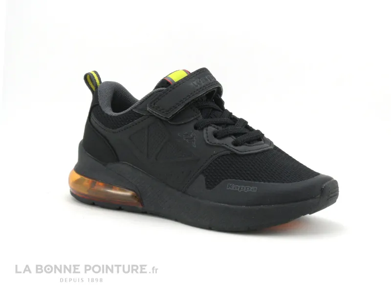 Achat chaussures Kappa Enfant Basket, vente Kappa Logo Splinter EV Kid - Black Yellow Orange - Basket enfant