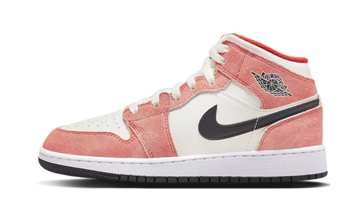 Air Jordan 1 Mid Se Orange Suede