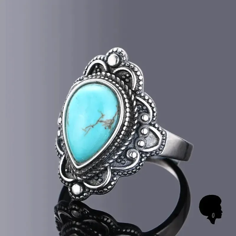 Bague Pierre Turquoise Africaine
