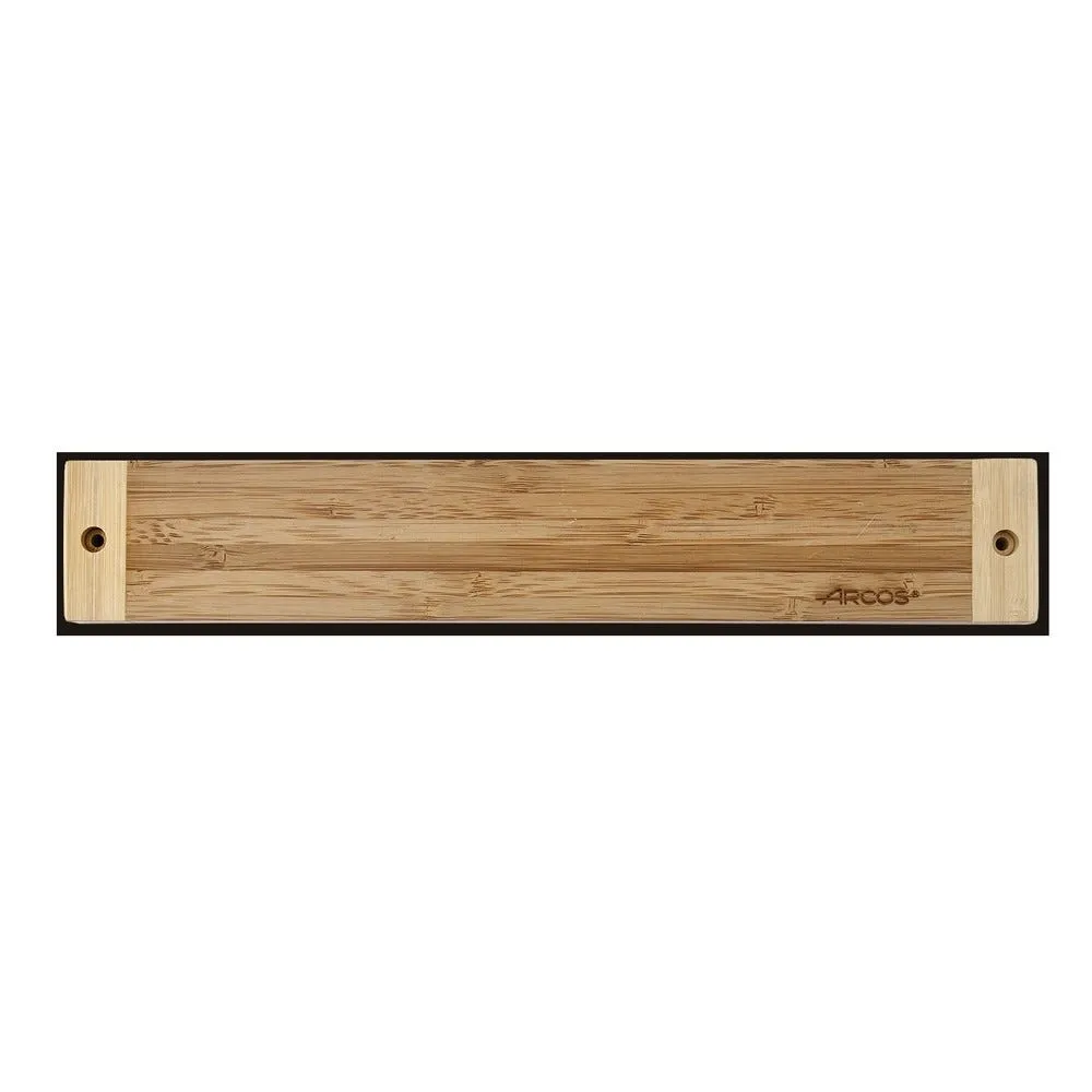 Barre aimantée rangement couteaux bambou 300x45mm