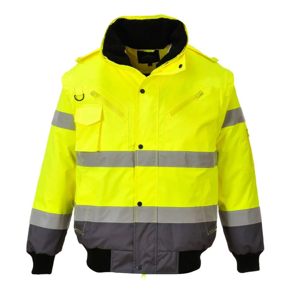 Blouson haute visibilité 3 en 1 Portwest manches amovibles bicolore