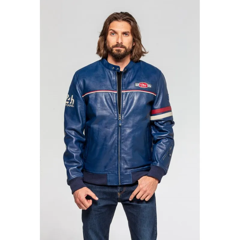 Blouson pilote Miles le Mans bleu
