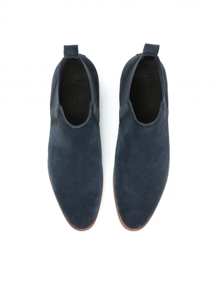 Bottes Chelsea bleu marine pour hommes