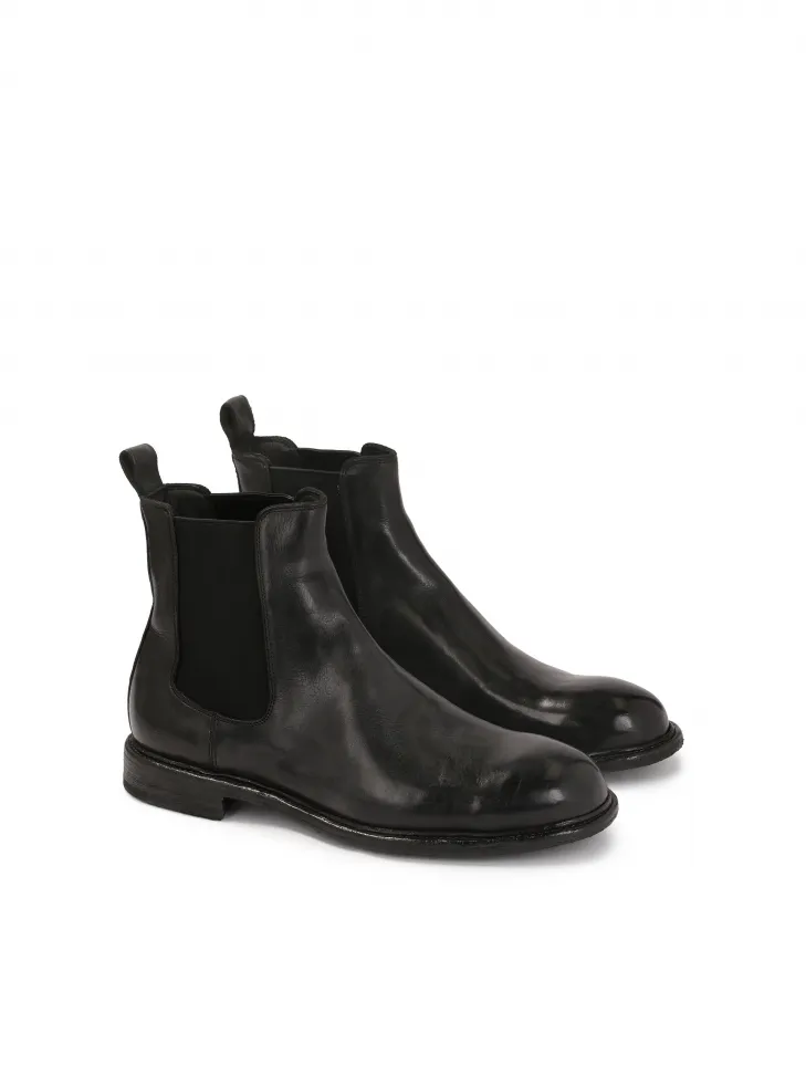 Bottes Chelsea en cuir noir édition limitée
