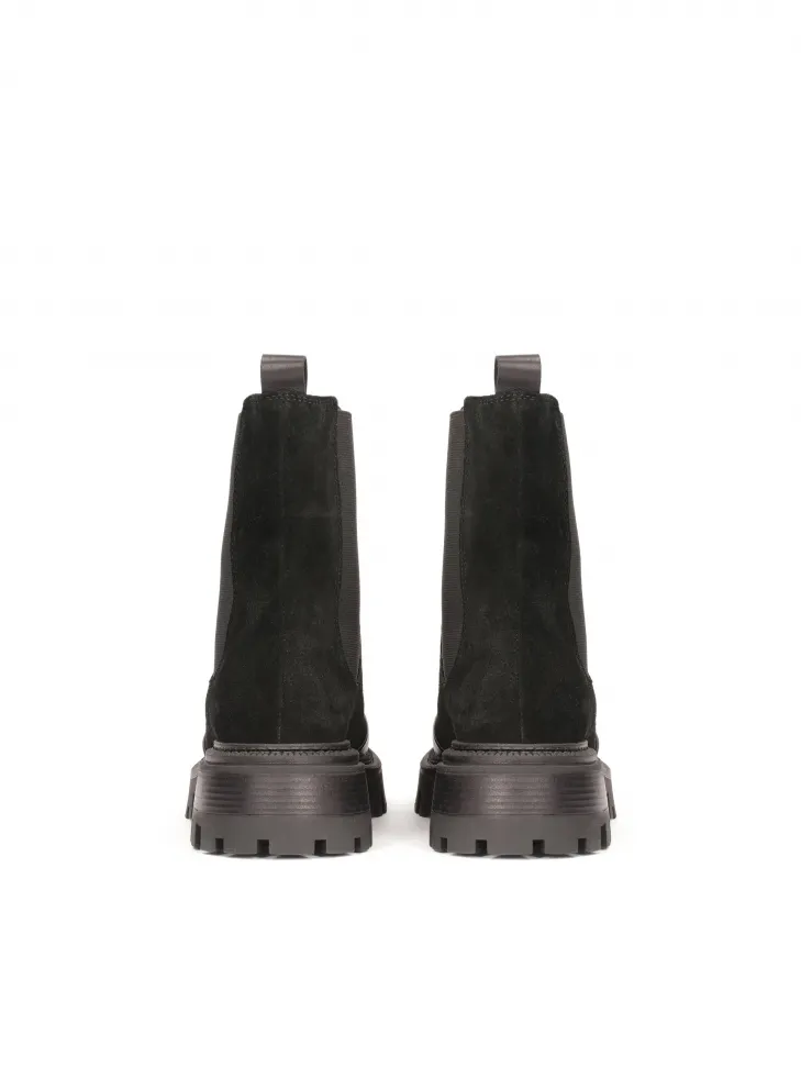 Bottes Chelsea en daim avec embout en caoutchouc
