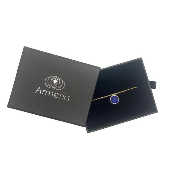 Bracelet ancre pierre bleu lapis-lazuli