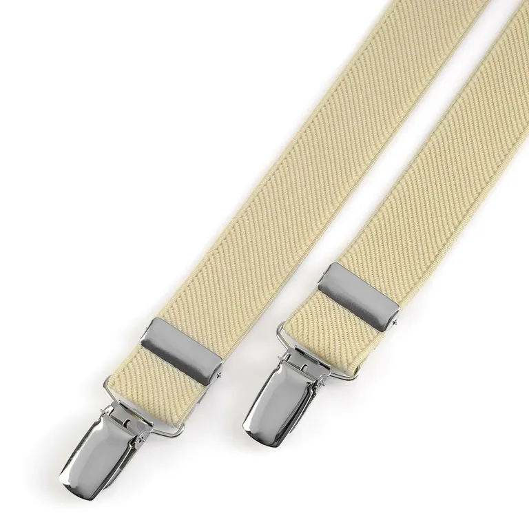 Bretelles slim Beige uni Mattis