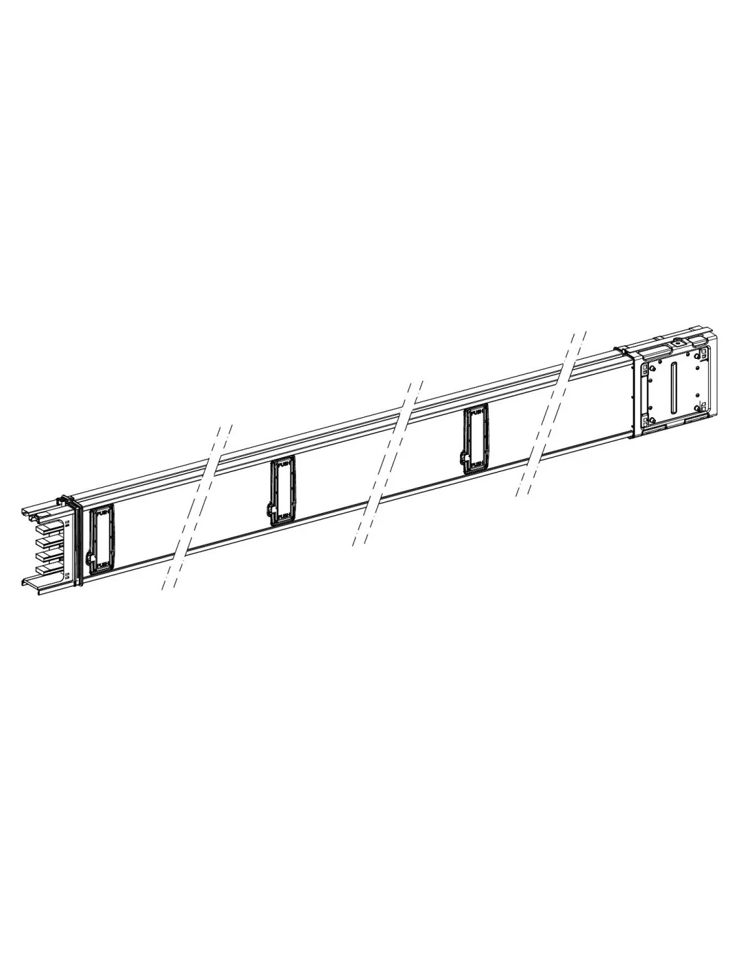 Canalis KSA élément droit 400A 3m 3L+N+PE 6 fenêtres SCHNEIDER KSA400ED4306