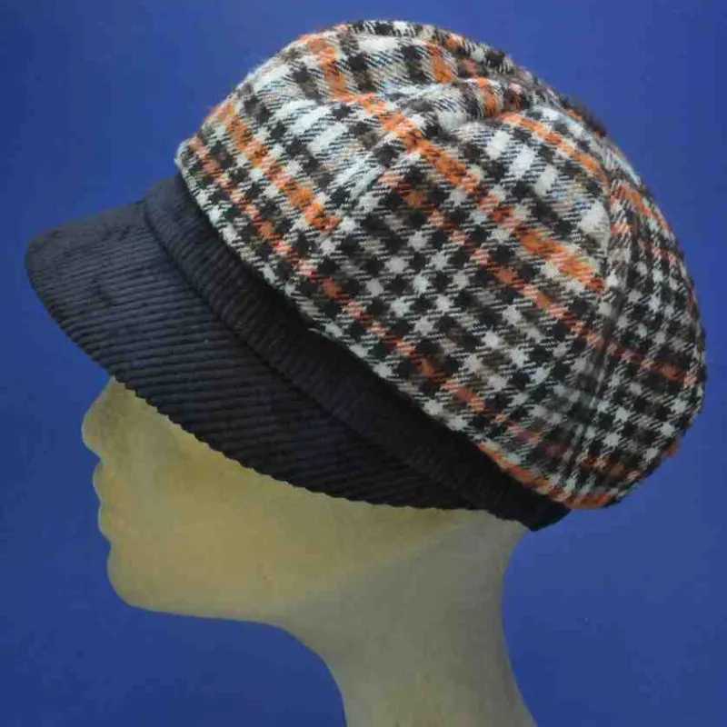 Casquette gavroche coloris noir doublée polaire | Casquette femme