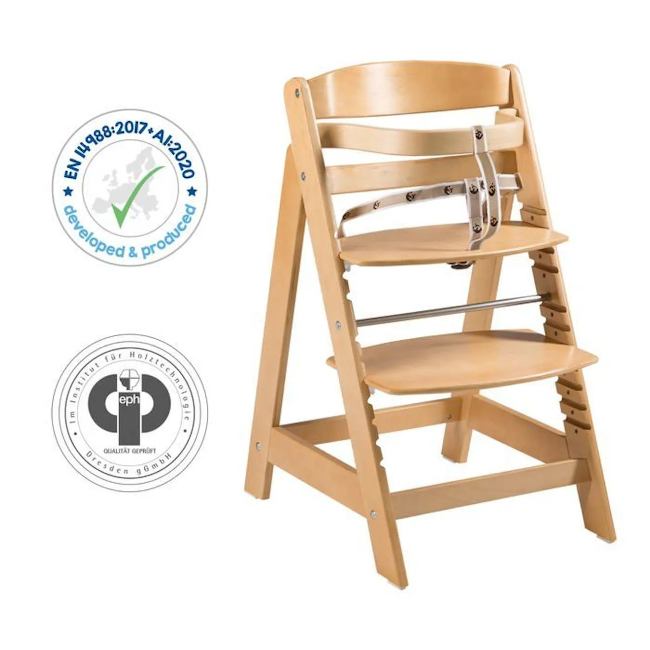 Chaise Haute Évolutive ROBA - Sit Up Click - Bois Naturel - Poids Max 50 kg beige - Roba