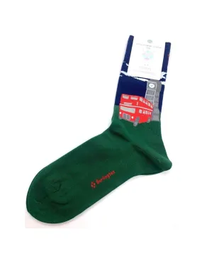 Chaussettes Londres Burlington London 24719 Vert/Marine