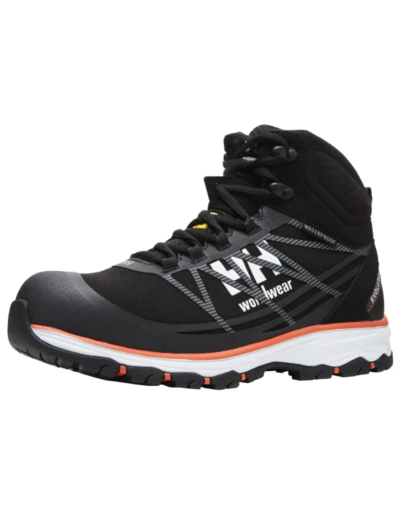 Chaussures de sécurité haute S3 chelsea mid evolution Couleur Noir/Orange Taille 38