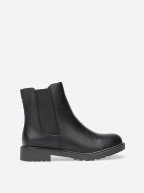 Chelsea basiques en simili- Noir