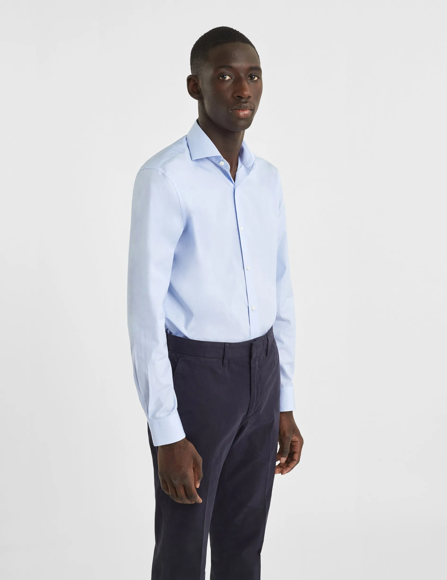 Chemise Classique rayée bleue