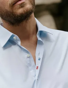 Chemise mixte Je t'aime bleue