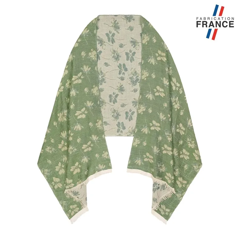 Châle Merinos liberty Vert