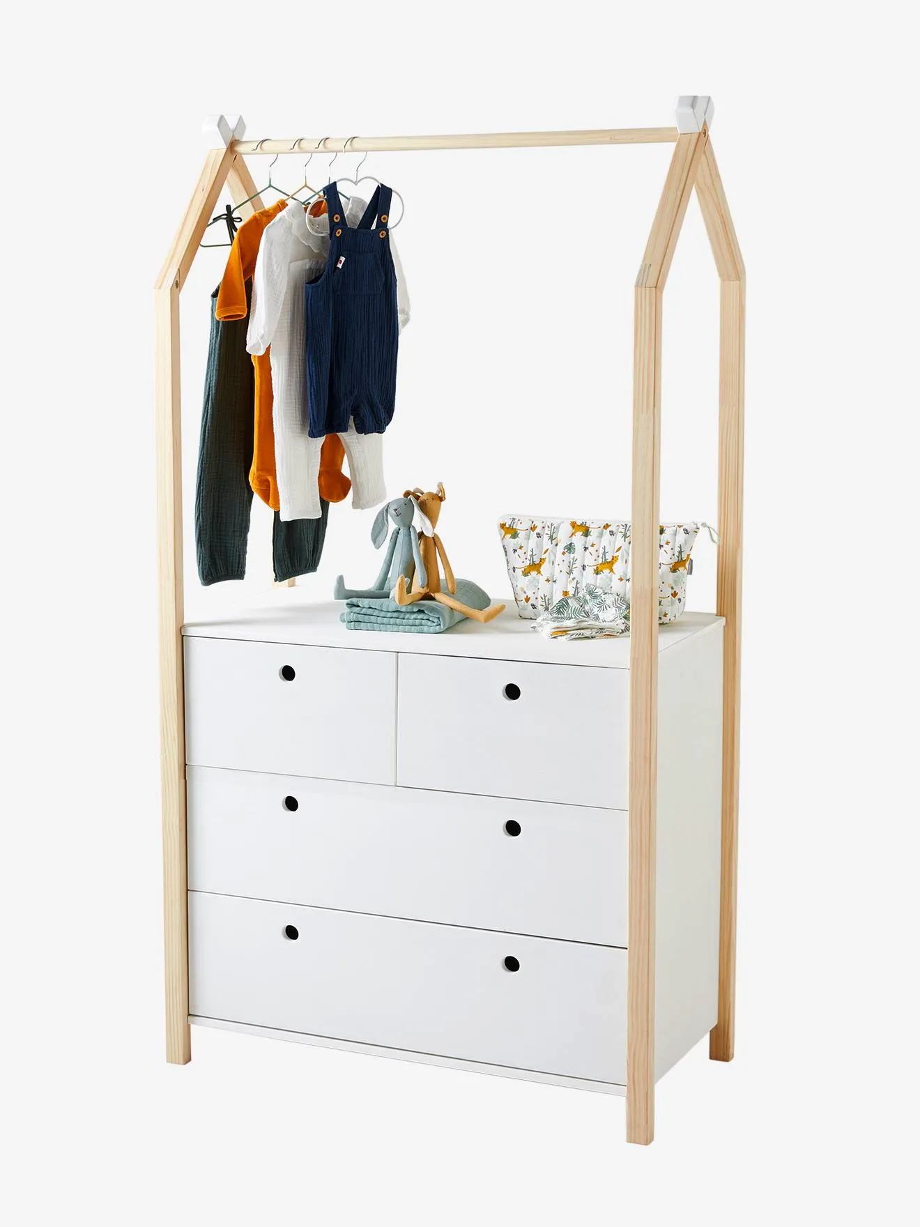 Commode penderie LIGNE COCONUT blanc - Vertbaudet