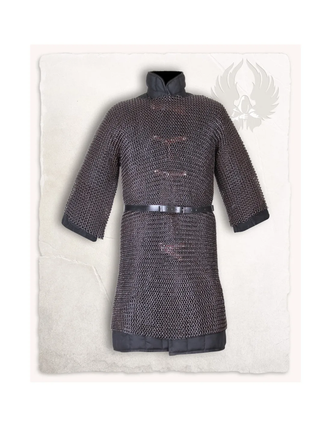 Cotte de mailles médiévale modèle John, finition acier ⚔️ Boutique Épées