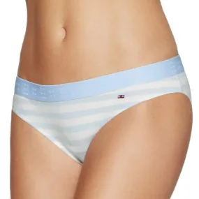 Culotte échancrée blanche à rayures bleu coton bio Eden Park