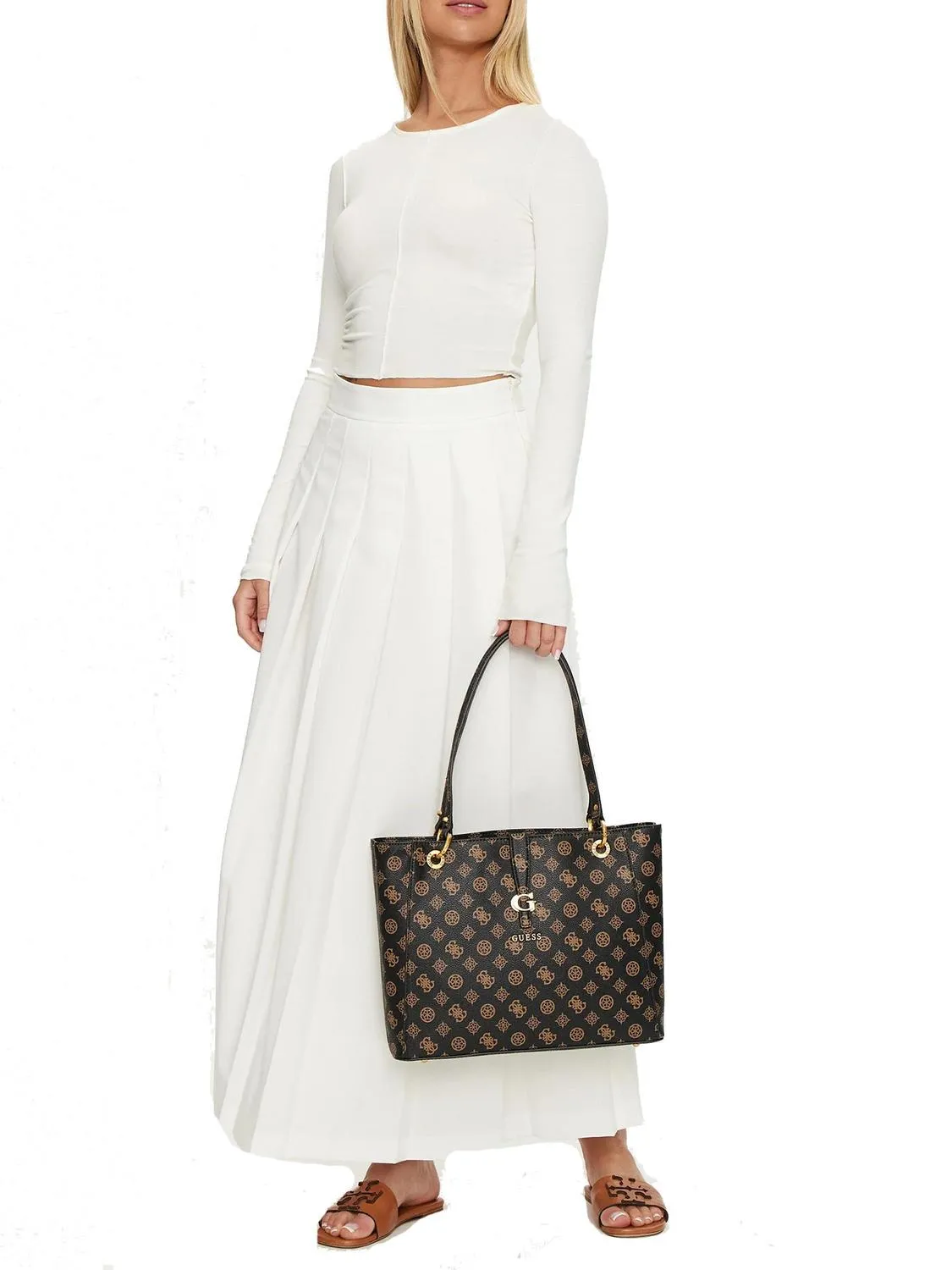 Guess Kuba  Cabas Épaule Vikky Grand Sac Fourre-Tout Roo Mochalog - Achetez À Prix Outlet!