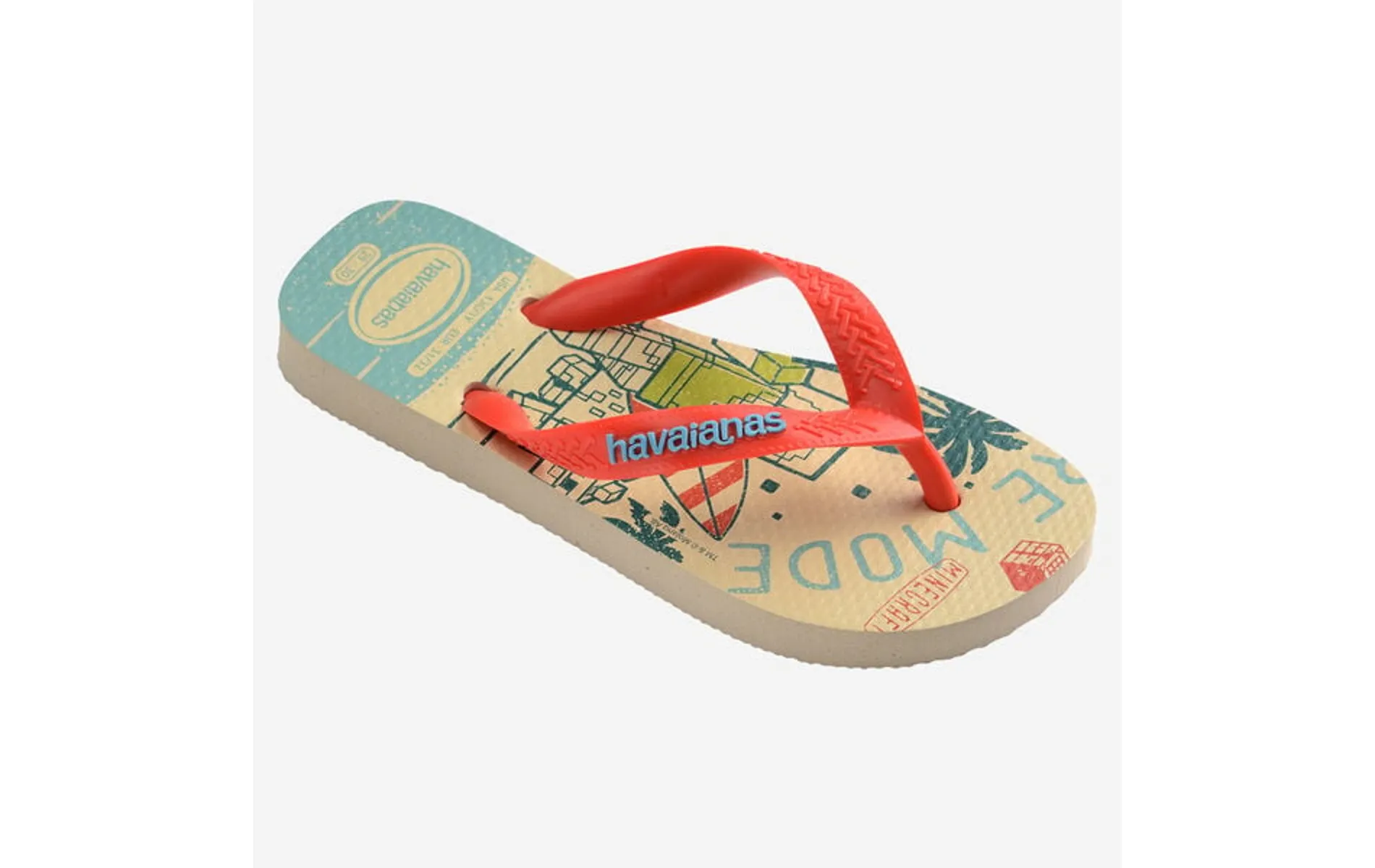 Havaianas tong kids minecraft beige