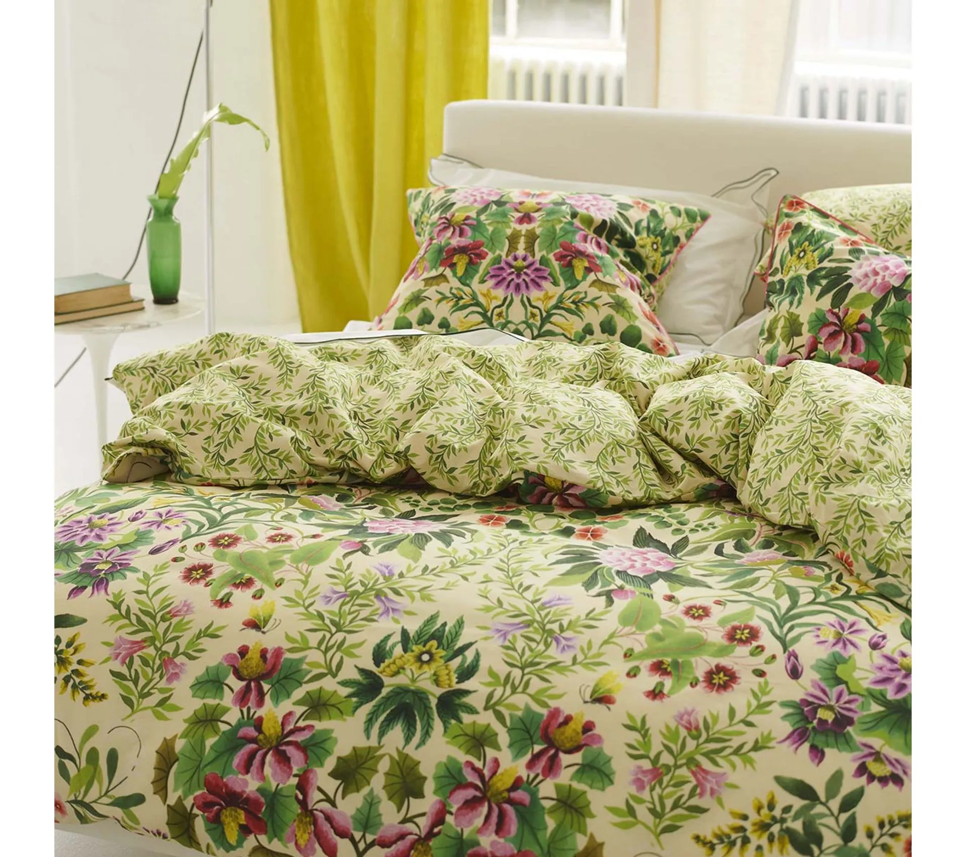 Housse De Couette En Percale De Coton Vert Clair 260x240