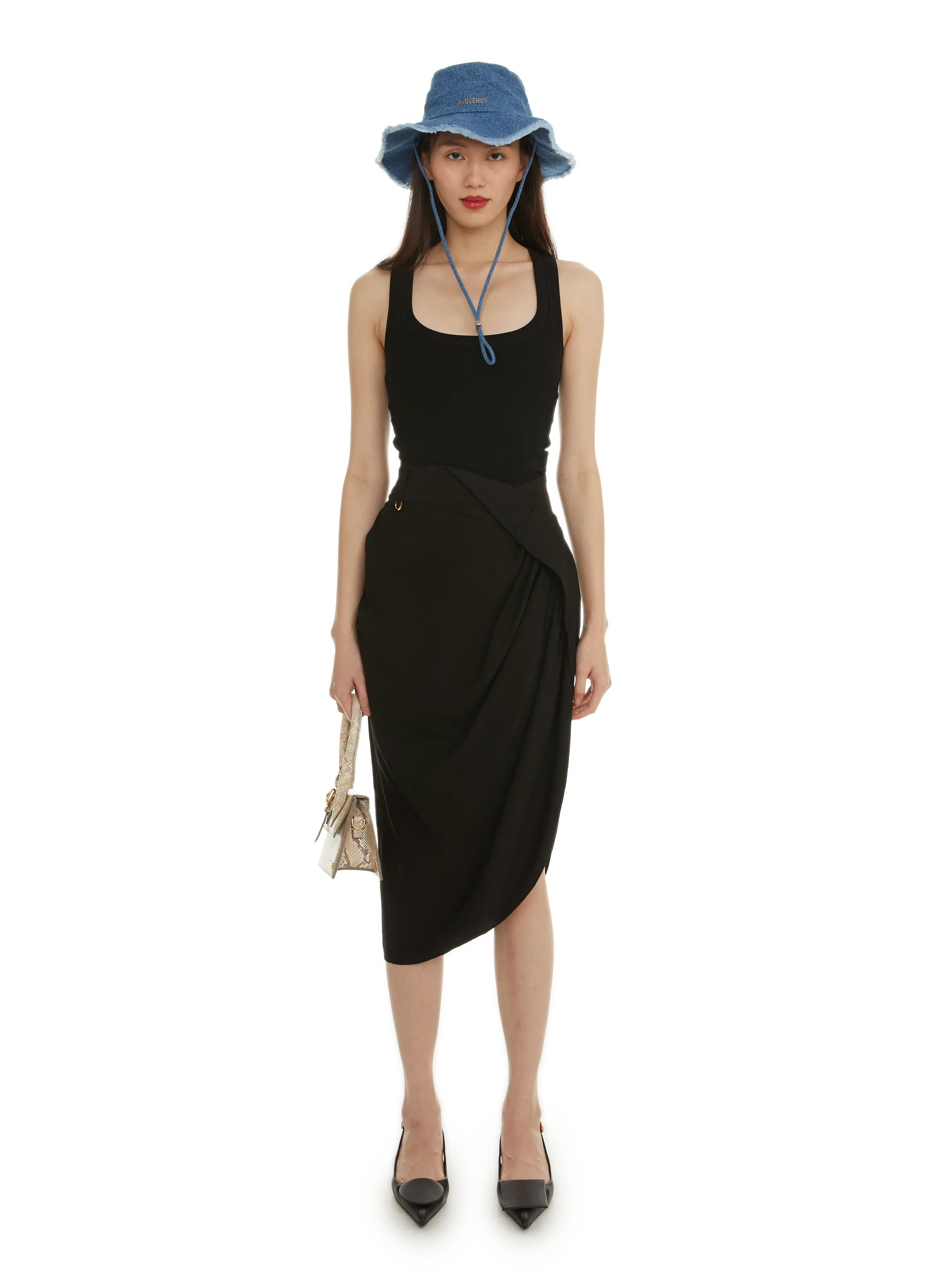 JACQUEMUS  Le Débardeur Gros Grain - Noir
