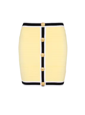 JUPE COURTE EN MAILLE à BOUTONS - BALMAIN pour FEMME | Printemps