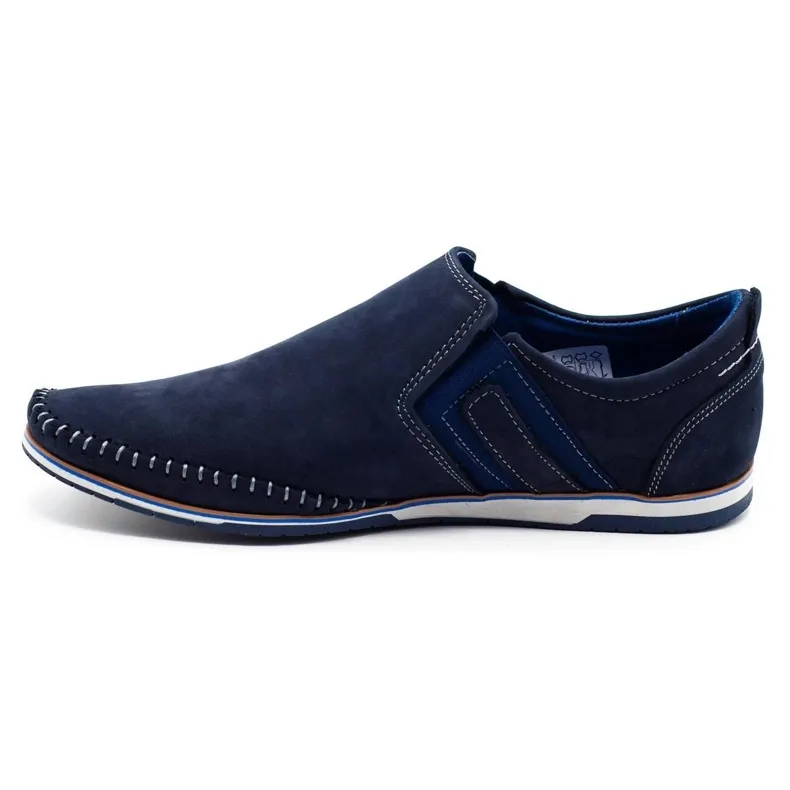 KOMODO Chaussures homme cuir 711 bleu marine