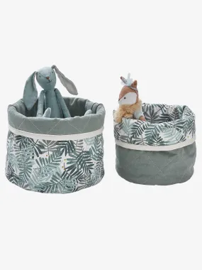 Lot de 2 paniers de rangement réversibles HANOÏ beige - Vertbaudet