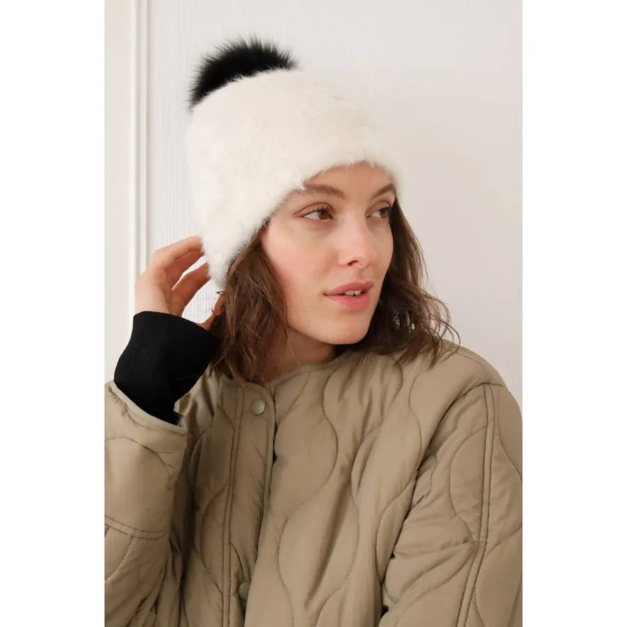 Max Mara Bonnet Max Mara noir et blanc