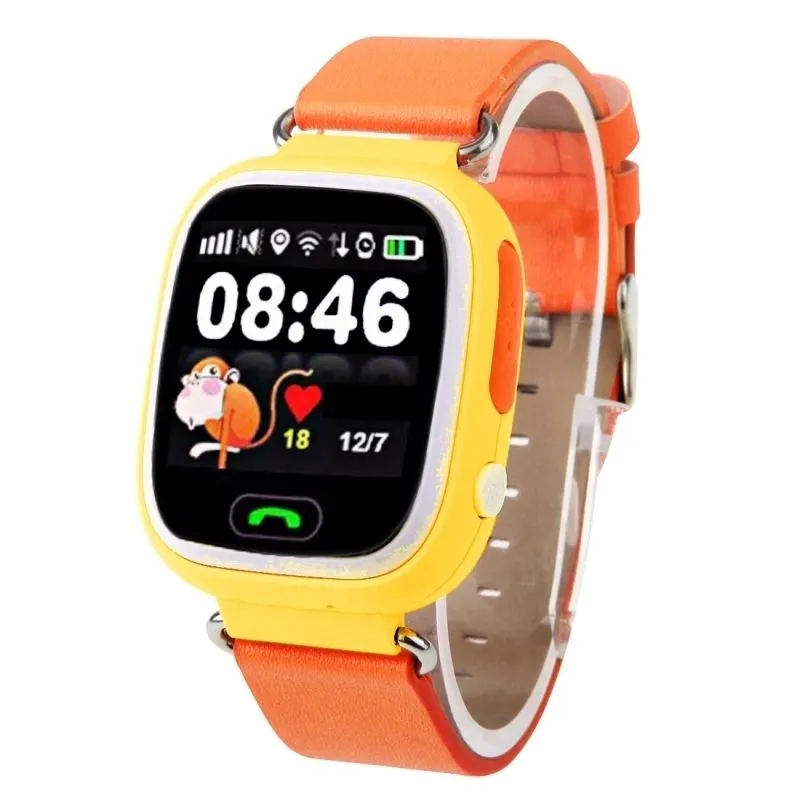 Montre GPS Enfant IOS Traceur GSM QuadBand SMS Appel Orange