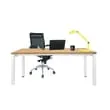 MT INTERNATIONAL Bureau droit MT1 Elégance plateau et piétement U en métal Hêtre Dim L120 x H74 x P67