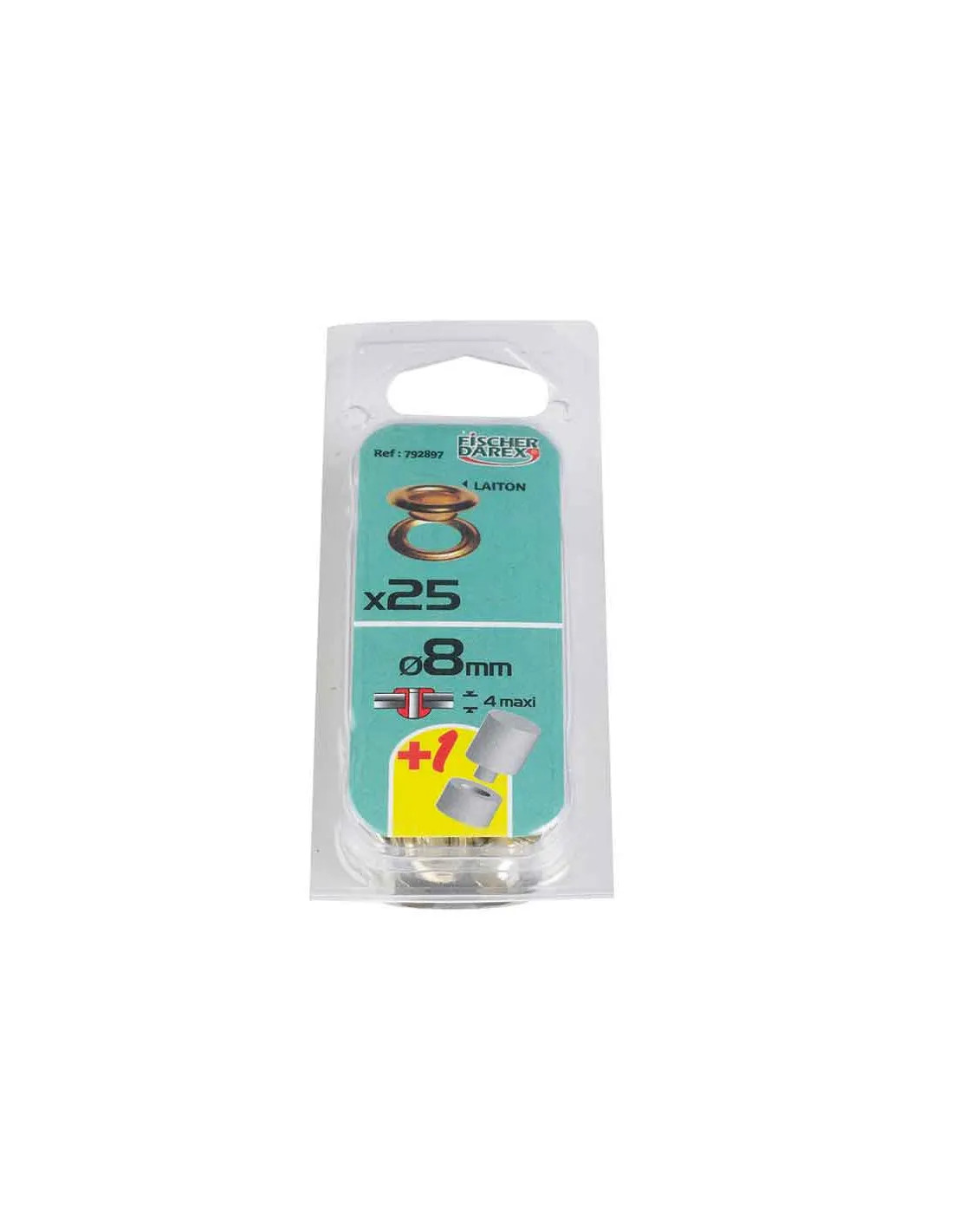 oeillets 6mm x 48 pcs laiton sans outils de pose - 1814100553