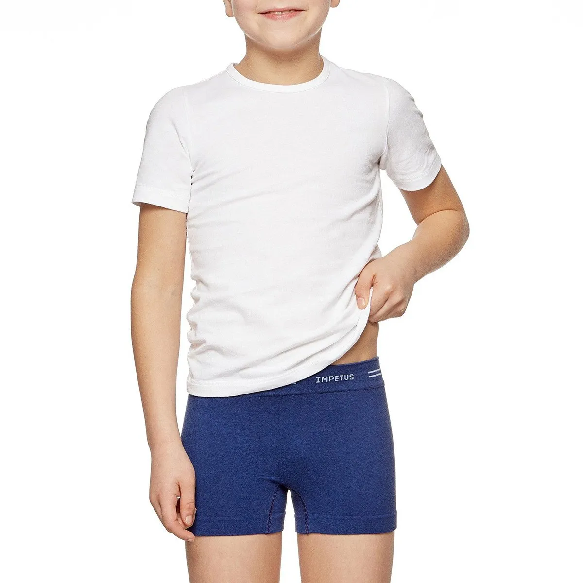 Pack de 2 boxers coton enfant Seamless bleu et marine par Impetus Junior