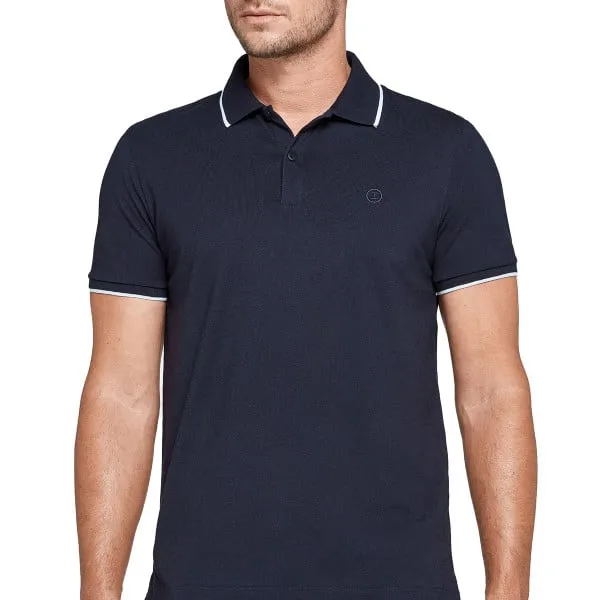 Polo homme en coton bleu foncé d'Impetus Beachwear