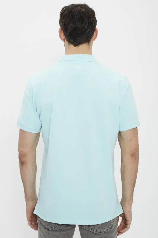 Polo slim housemark turquoise