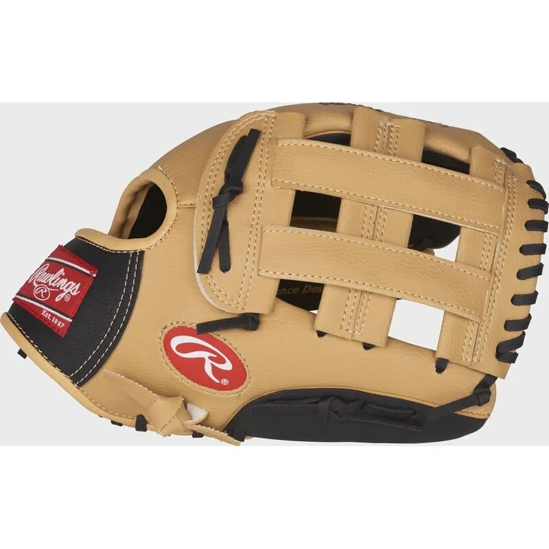 RAWLINGS PLAYERS SERIES BASEBALL GLOVE YOUTH 11 1/2 BLACK/CAMEL RHT