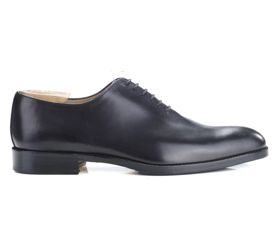 Richelieu homme Noir semelle cuir avec patin Peter Patin