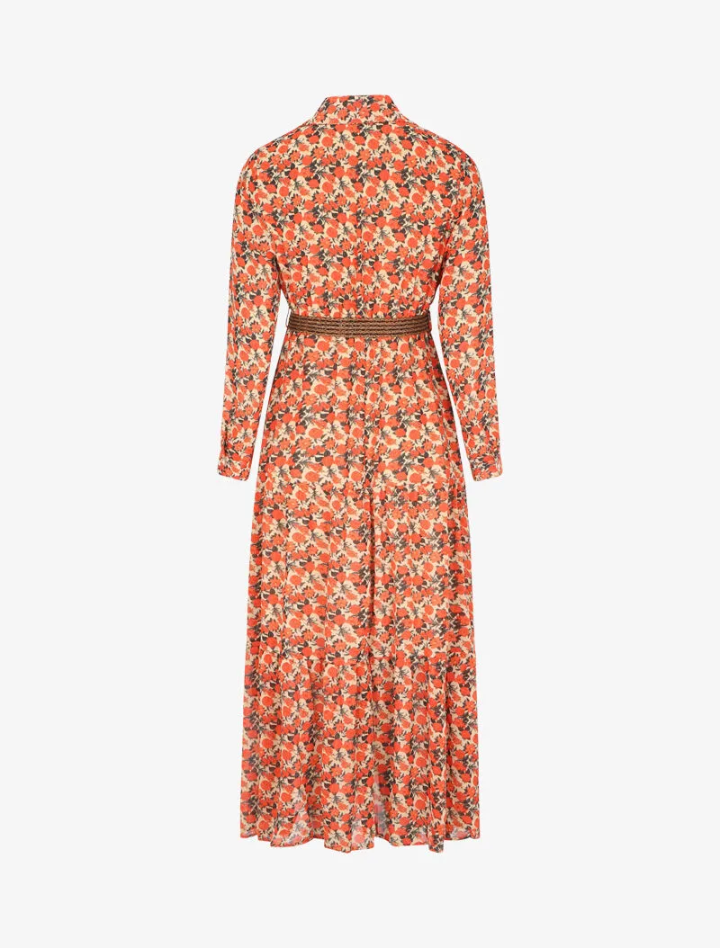 Robe longue à imprimé liberty - Beige