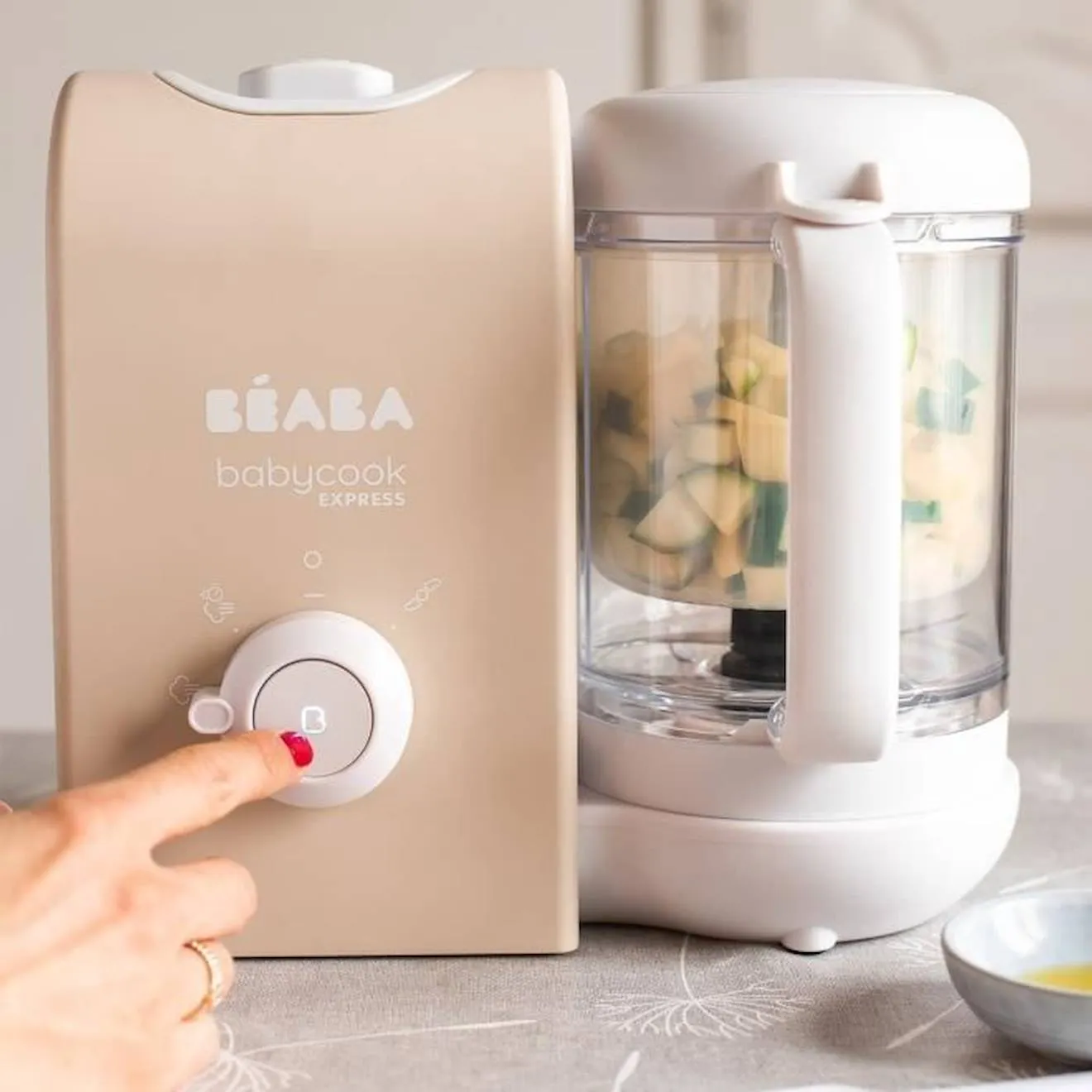 Robot bébé 4 en 1 mixeur-cuiseur BEABA Babycook Express - Terre d'argile beige - Béaba