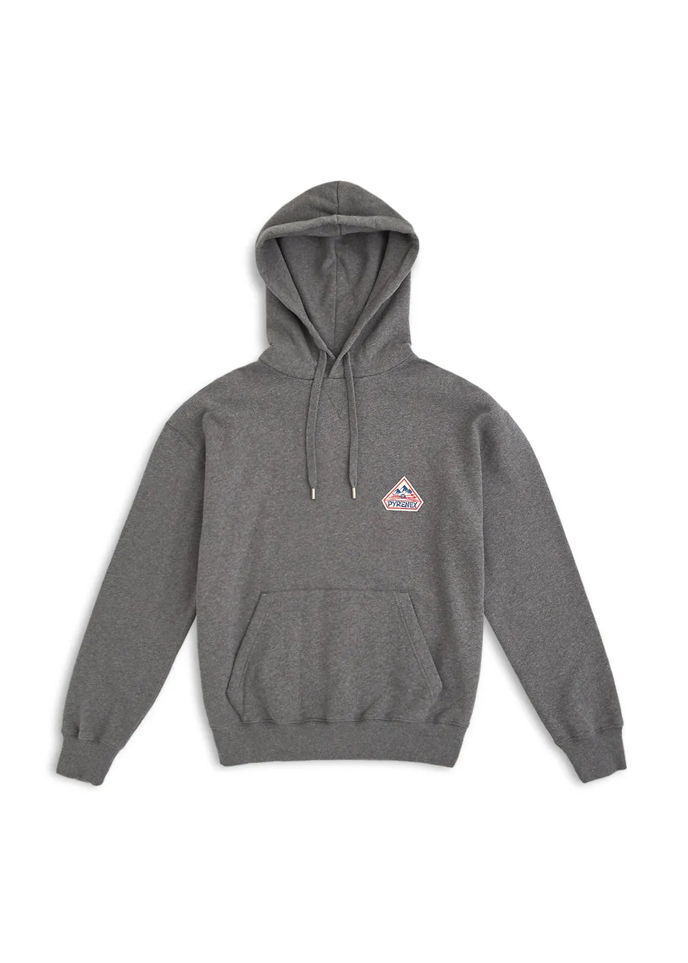 Sweat à capuche unisexe en coton bio Pyrenex Journey Ardesia marl grey