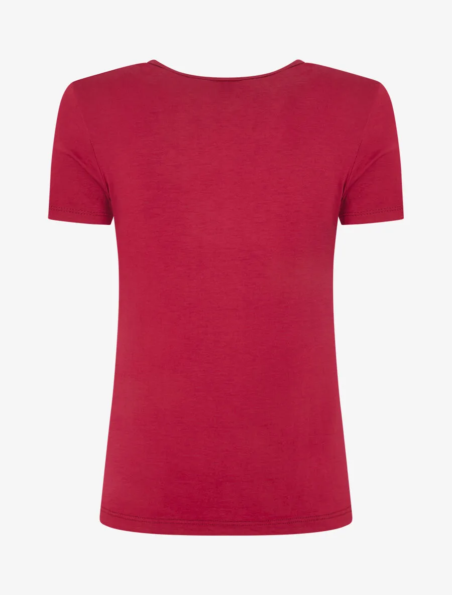 T-shirt à empiècement doré