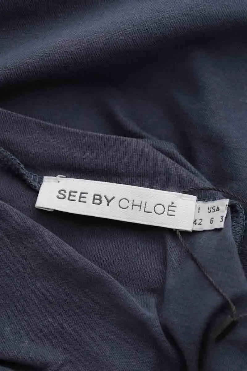 T-shirt en coton See By Chloé bleu. Matière principale coton. Taille 38.