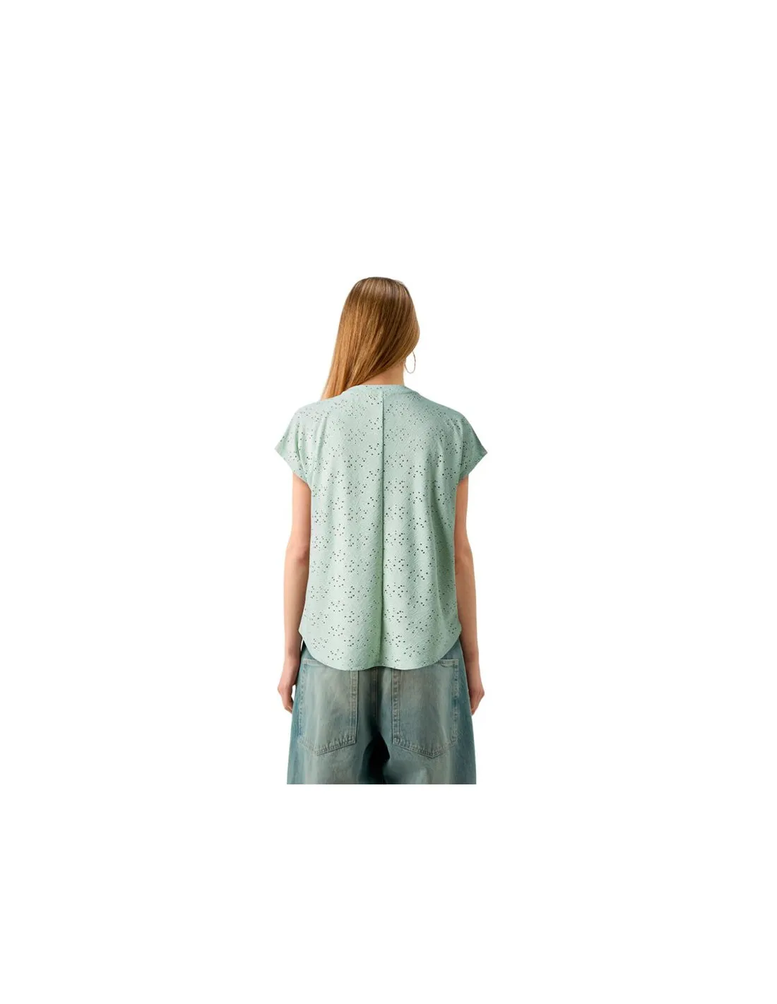 T-shirt Only Onlsmilla Vert givré Femme
