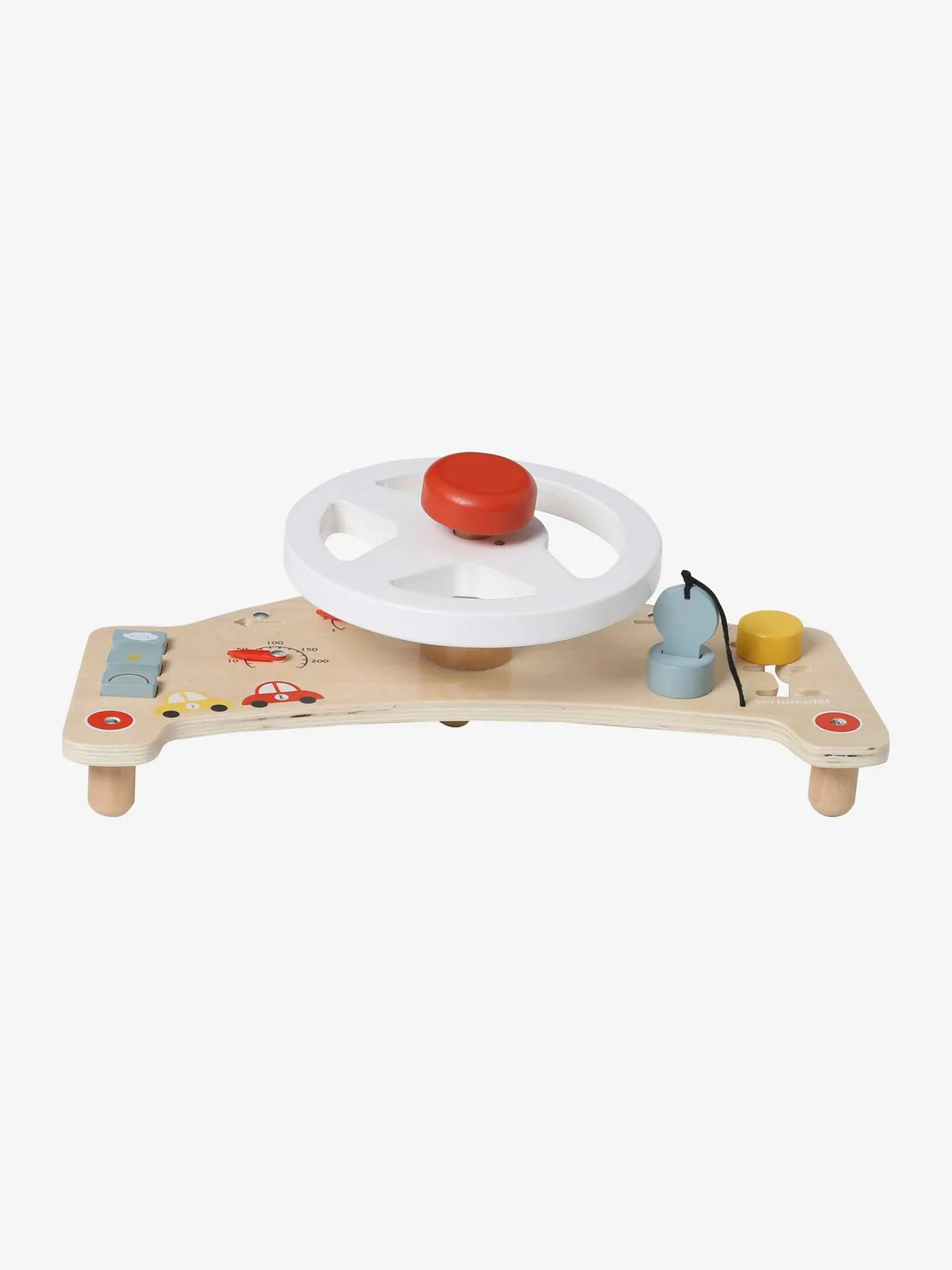 Tablette volant de voiture en bois FSC® beige - Vertbaudet