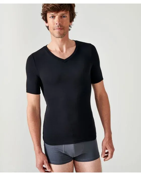 Tee-shirt DAMART Manches courtes - Chaleur 3 - Noir - T.M - 37795