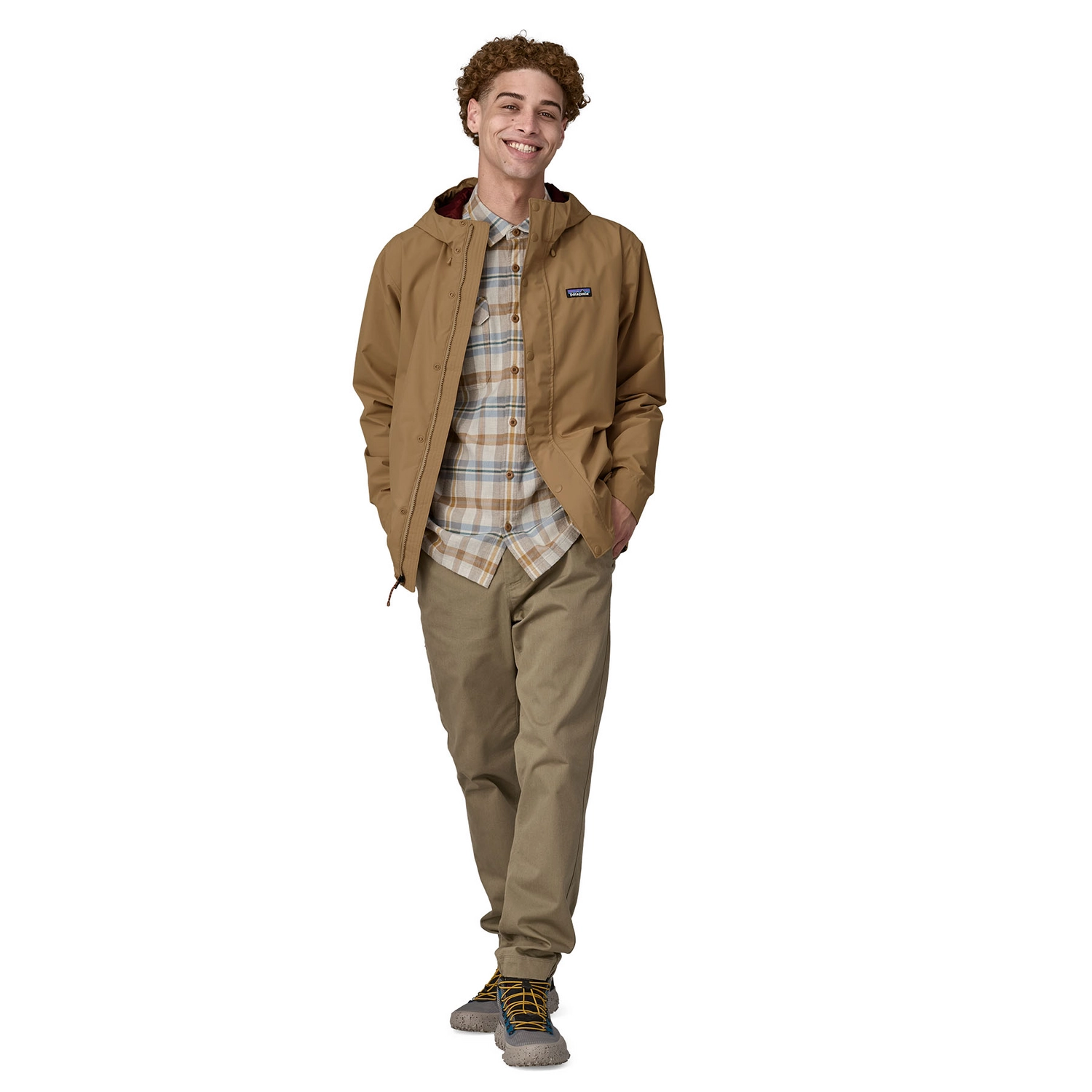 Veste Patagonia Homme Jackson Glacier Rain Grey Brun Truite